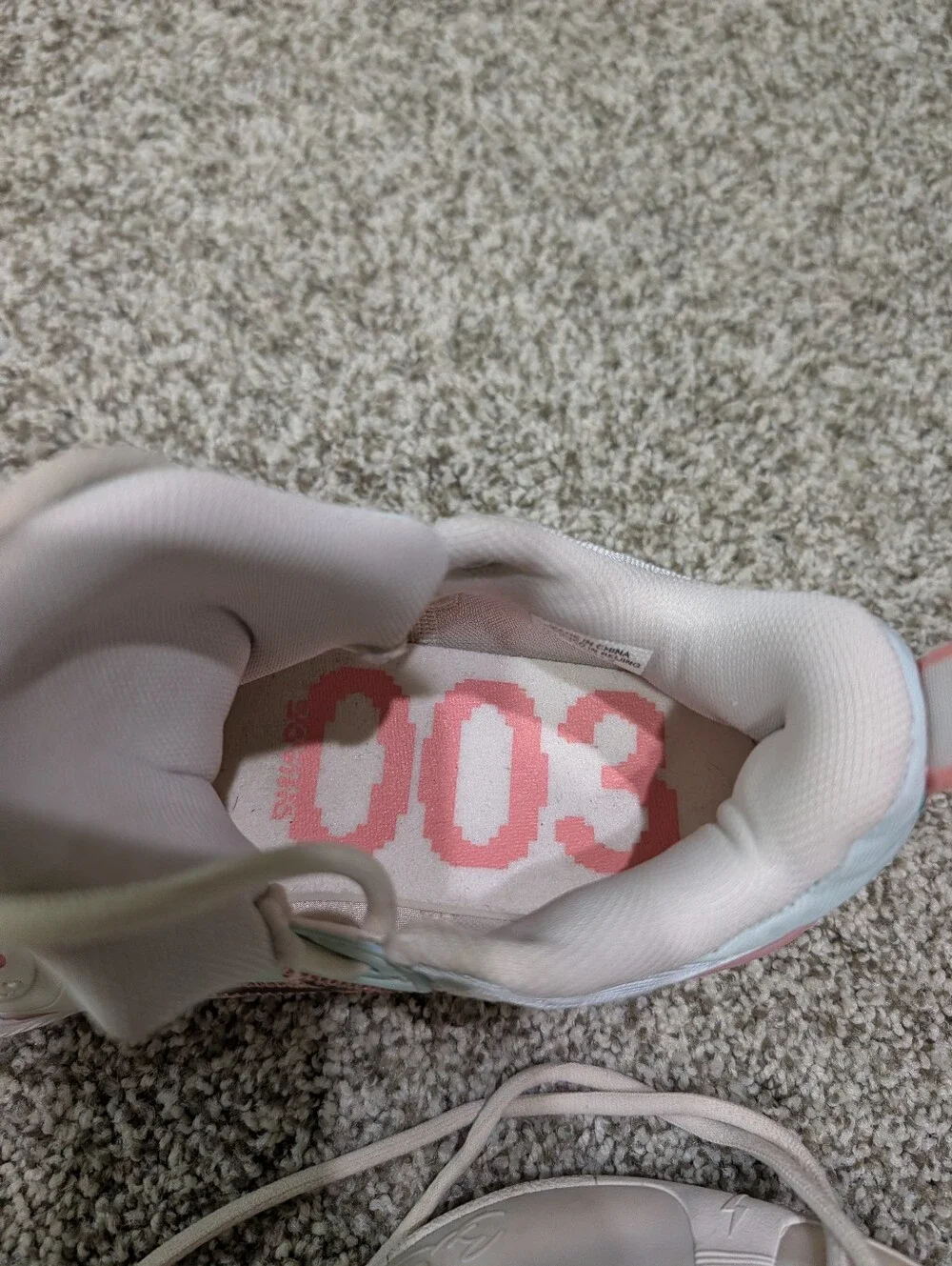 Men's Athletic Shoes - Pastel White Pink Blue